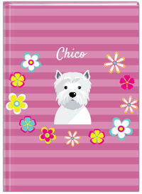 Thumbnail for Personalized Dogs Journal XIX - Purple Background - Westie - Front View