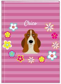 Thumbnail for Personalized Dogs Journal XIX - Purple Background - Basset Hound - Front View