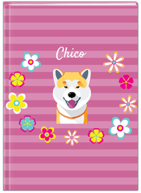 Thumbnail for Personalized Dogs Journal XIX - Purple Background - Shiba Inu - Front View
