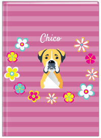 Thumbnail for Personalized Dogs Journal XIX - Purple Background - Big Yellow Dog - Front View
