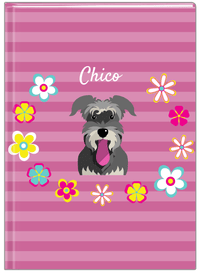 Thumbnail for Personalized Dogs Journal XIX - Purple Background - Schnauzer - Front View