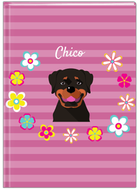 Thumbnail for Personalized Dogs Journal XIX - Purple Background - Rottweiler - Front View