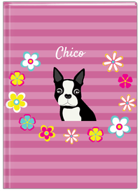 Thumbnail for Personalized Dogs Journal XIX - Purple Background - Boston Terrier - Front View