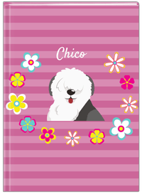 Thumbnail for Personalized Dogs Journal XIX - Purple Background - Sheep Dog - Front View