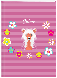 Thumbnail for Personalized Dogs Journal XIX - Purple Background - Chinese Crested Dog - Front View