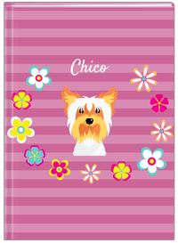 Thumbnail for Personalized Dogs Journal XIX - Purple Background - Yorkie - Front View