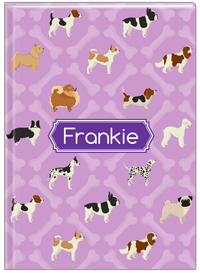 Thumbnail for Personalized Dogs Journal XXI - Purple Background - Decorative Rectangle Nameplate - Front View