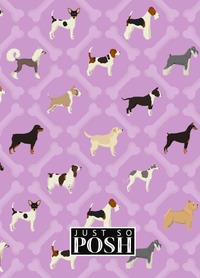 Thumbnail for Personalized Dogs Journal XXI - Purple Background - Rectangle Nameplate - Back View
