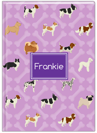 Thumbnail for Personalized Dogs Journal XXI - Purple Background - Rectangle Nameplate - Front View