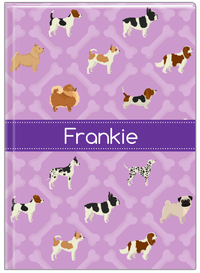 Thumbnail for Personalized Dogs Journal XXI - Purple Background - Ribbon Nameplate - Front View