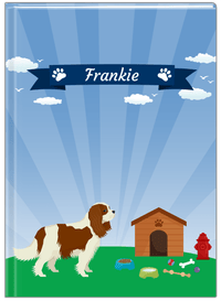 Thumbnail for Personalized Dogs Journal XXII - Blue Background - Cavalier King Charles Spaniel - Front View