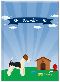 Thumbnail for Personalized Dogs Journal XXII - Blue Background - Fox Terrier - Front View