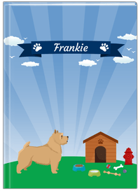 Thumbnail for Personalized Dogs Journal XXII - Blue Background - Norwich Terrier - Front View