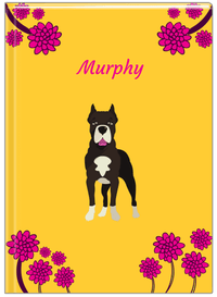 Thumbnail for Personalized Dogs Journal XXIII - Yellow Background - American Staffordshire Terrier - Front View