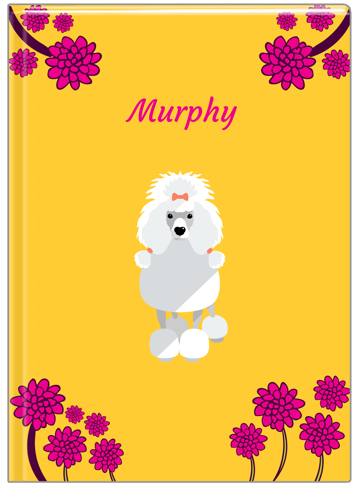 Personalized Dogs Journal XXIII - Yellow Background - Poodle - Front View