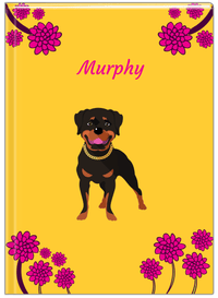Thumbnail for Personalized Dogs Journal XXIII - Yellow Background - Rottweiler - Front View