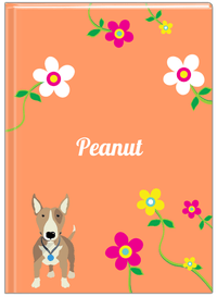 Thumbnail for Personalized Dogs Journal XXV - Orange Background - Bull Terrier - Front View