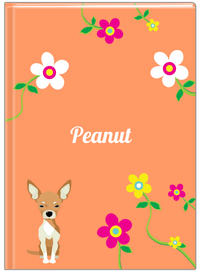 Thumbnail for Personalized Dogs Journal XXV - Orange Background - Chihuahua - Front View