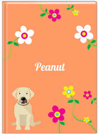 Thumbnail for Personalized Dogs Journal XXV - Orange Background - Labrador Retriever - Front View