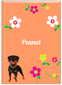 Thumbnail for Personalized Dogs Journal XXV - Orange Background - Rottweiler - Front View