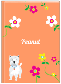 Thumbnail for Personalized Dogs Journal XXV - Orange Background - Westie - Front View