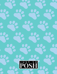 Thumbnail for Personalized Dogs Notebook I - Teal Background - Akita Inu - Back View