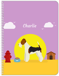 Thumbnail for Personalized Dogs Notebook II - Purple Background - Fox Terrier - Front View