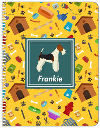 Thumbnail for Personalized Dogs Notebook VI - Yellow Background - Fox Terrier - Front View