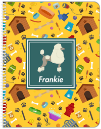 Thumbnail for Personalized Dogs Notebook VI - Yellow Background - Poodle - Front View