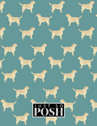 Thumbnail for Personalized Dogs Notebook IX - Teal Background - Labrador Retriever - Back View