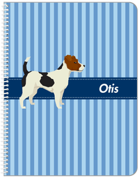 Thumbnail for Personalized Dogs Notebook X - Blue Background - Jack Russell Terrier - Front View