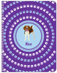 Thumbnail for Personalized Dogs Notebook XII - Purple Background - Beagle - Front View