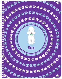 Thumbnail for Personalized Dogs Notebook XII - Purple Background - Bedlington Terrier - Front View