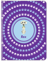 Thumbnail for Personalized Dogs Notebook XII - Purple Background - Dalmatian - Front View