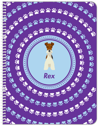Thumbnail for Personalized Dogs Notebook XII - Purple Background - Fox Terrier - Front View