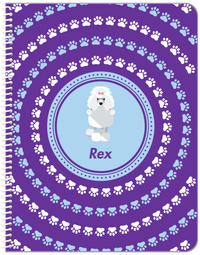 Thumbnail for Personalized Dogs Notebook XII - Purple Background - Poodle - Front View