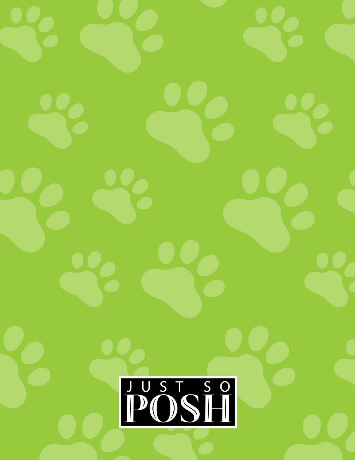 Personalized Dogs Notebook XV - Green Background - Fox Terrier - Back View