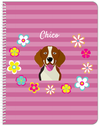 Thumbnail for Personalized Dogs Notebook XIX - Pink Background - Beagle - Front View
