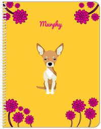 Thumbnail for Personalized Dogs Notebook XXIII - Yellow Background - Chihuahua - Front View