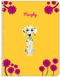 Thumbnail for Personalized Dogs Notebook XXIII - Yellow Background - Dalmatian - Front View