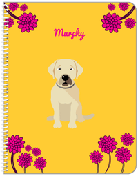 Thumbnail for Personalized Dogs Notebook XXIII - Yellow Background - Labrador Retriever - Front View