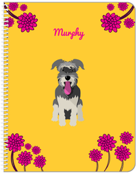 Thumbnail for Personalized Dogs Notebook XXIII - Yellow Background - Schnauzer - Front View
