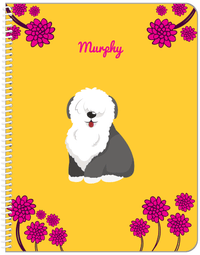 Thumbnail for Personalized Dogs Notebook XXIII - Yellow Background - Sheep Dog - Front View