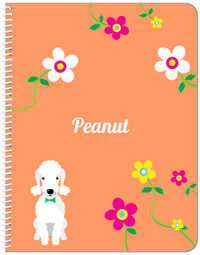 Thumbnail for Personalized Dogs Notebook XXV - Orange Background - Bedlington Terrier - Front View
