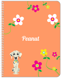 Thumbnail for Personalized Dogs Notebook XXV - Orange Background - Dalmatian - Front View