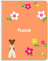 Thumbnail for Personalized Dogs Notebook XXV - Orange Background - Fox Terrier - Front View