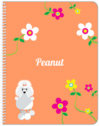 Thumbnail for Personalized Dogs Notebook XXV - Orange Background - Poodle - Front View