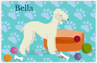 Thumbnail for Personalized Dogs Placemat I - Bedlington Terrier - Teal Background -  View