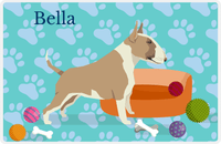 Thumbnail for Personalized Dogs Placemat I - Bull Terrier - Teal Background -  View