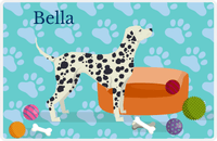 Thumbnail for Personalized Dogs Placemat I - Dalmatian - Teal Background -  View